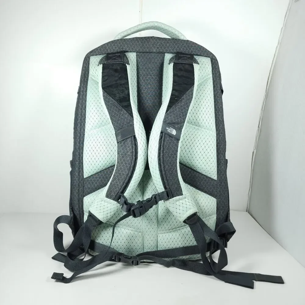 The North Face Recon Gray Blue Padded School Laptop Hiking Outdoor Backpack